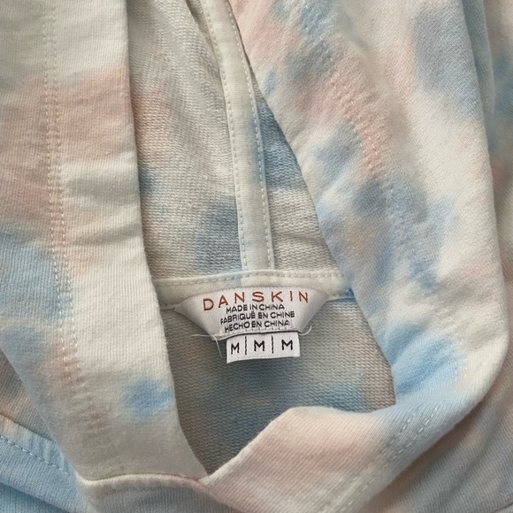 Danskin Women’s Pink/Blue/White Tie Dye Hoodie Sz M - Picture 5 of 9